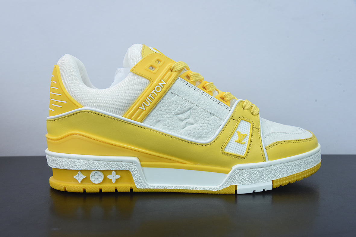 Louis Vuitton LV Trainer Yellow White Monogram