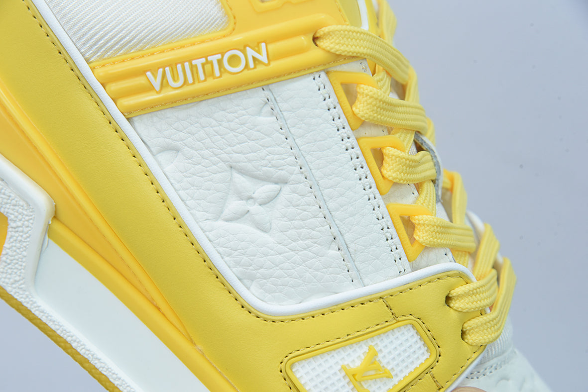 Louis Vuitton LV Trainer Yellow White Monogram