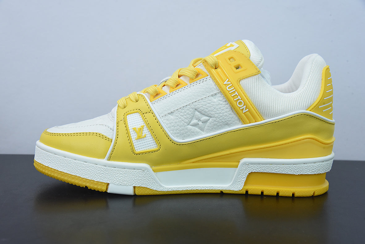 Louis Vuitton LV Trainer Yellow White Monogram