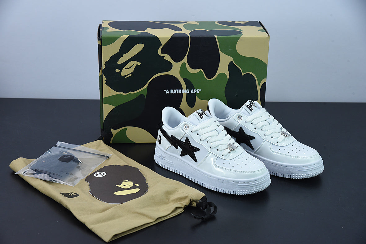 A Bathing Ape Bape Sta Low "White Black"