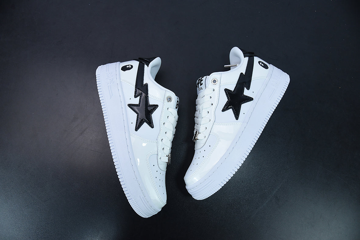 A Bathing Ape Bape Sta Low "White Black"