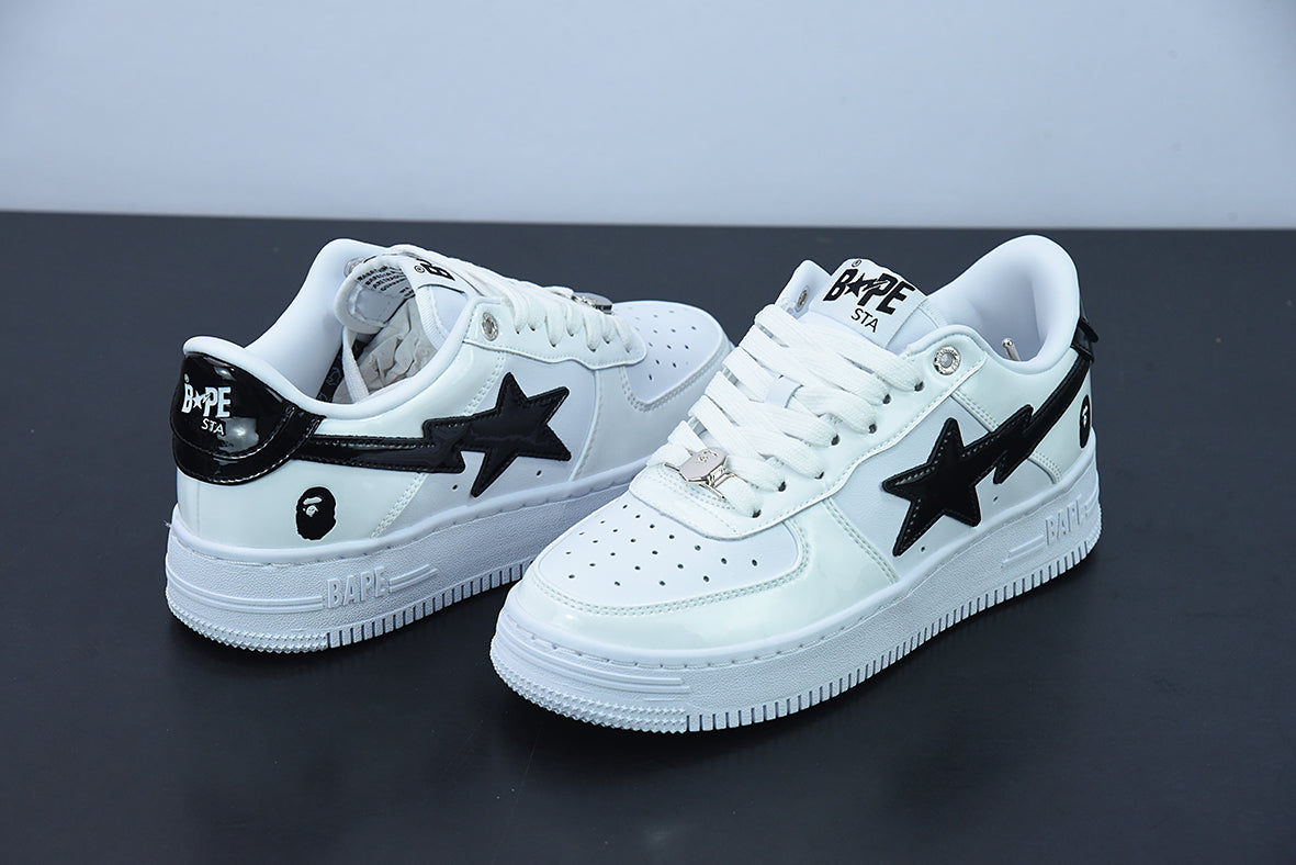 A Bathing Ape Bape Sta Low "White Black"