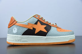 A Bathing Ape Bape Sta Low "Grey Orange"