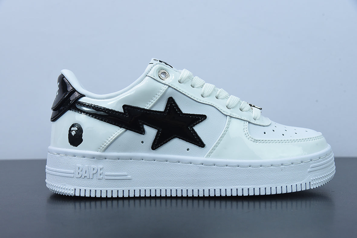 A Bathing Ape Bape Sta Low "White Black"