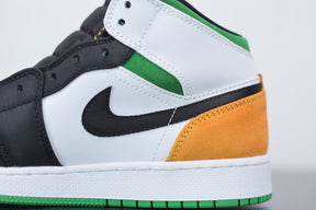 Nike Jordan 1 Mid SE White Laser Orange Lucky Green