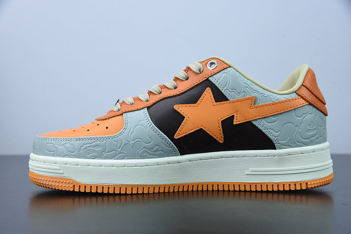 A Bathing Ape Bape Sta Low "Grey Orange"