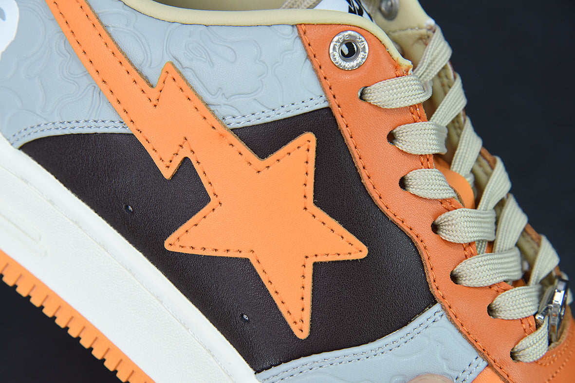 A Bathing Ape Bape Sta Low "Grey Orange"