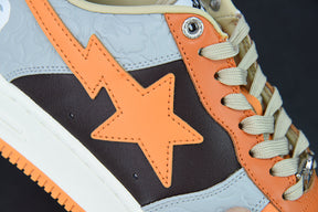 A Bathing Ape Bape Sta Low "Grey Orange"