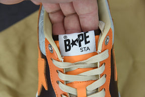 A Bathing Ape Bape Sta Low "Grey Orange"