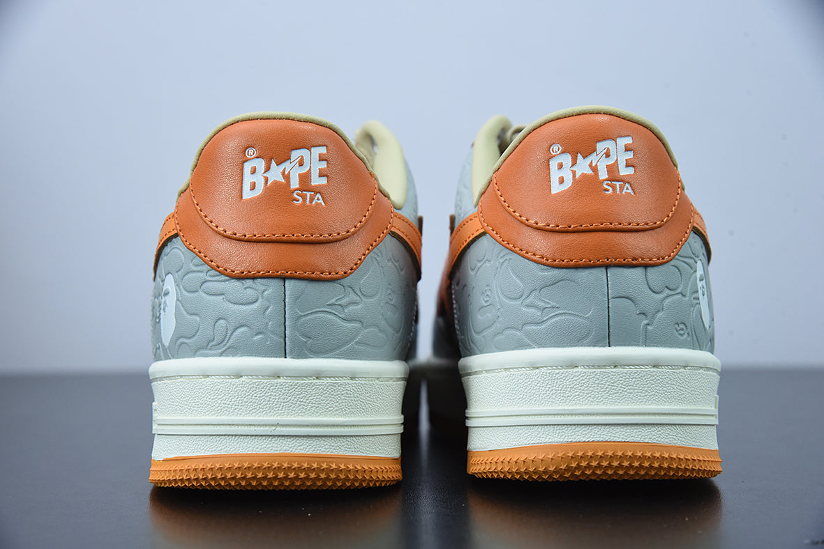 A Bathing Ape Bape Sta Low "Grey Orange"