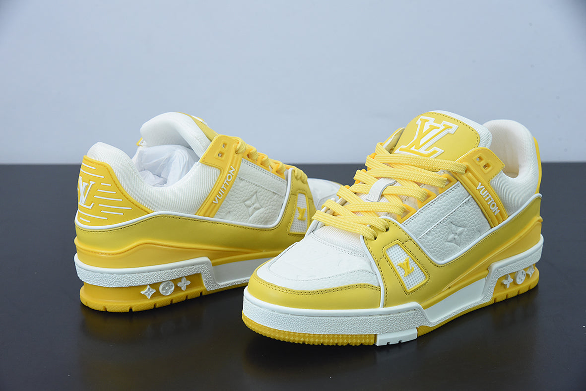 Louis Vuitton LV Trainer Yellow White Monogram