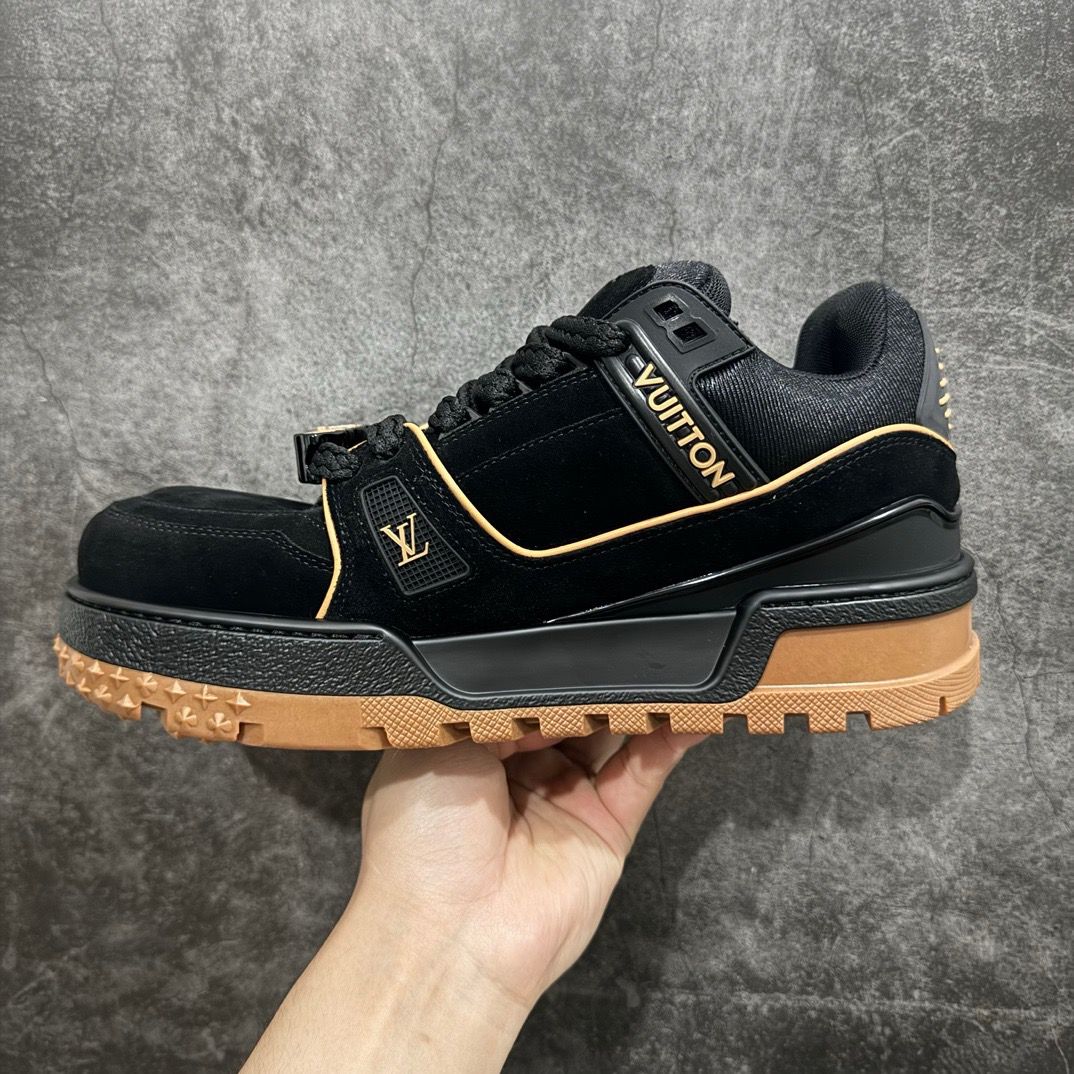 Louis Vuitton LV Trainer Maxi "Black Brown Suede"