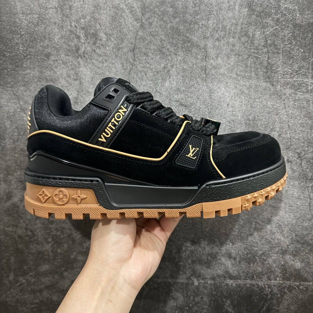 Louis Vuitton LV Trainer Maxi "Black Brown Suede"