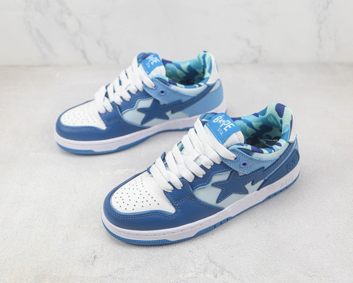 A Bathing Ape Bape Sta Low "Camo Blue"