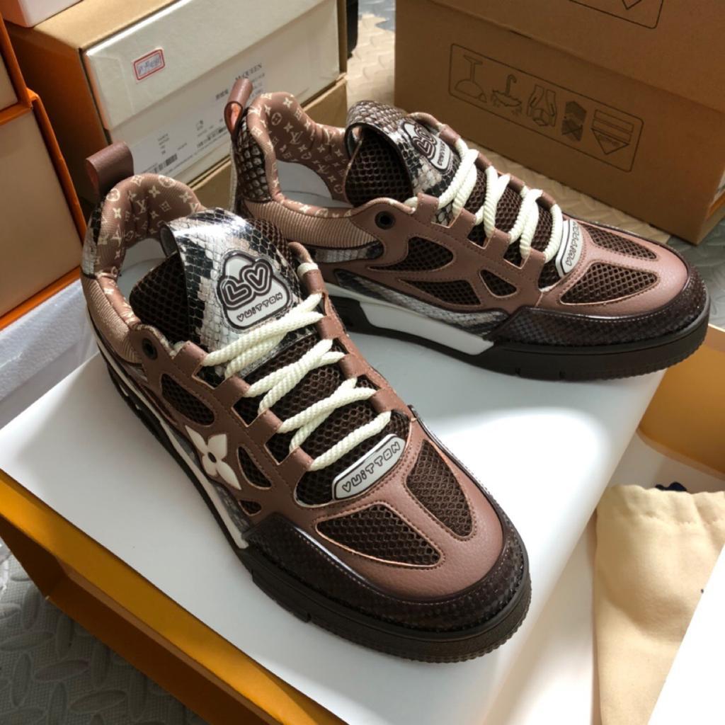 Louis Vuitton LV Trainer Skate Sneaker "Brown Snakeskin"