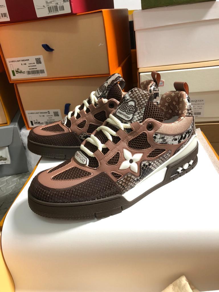 Louis Vuitton LV Trainer Skate Sneaker "Brown Snakeskin"