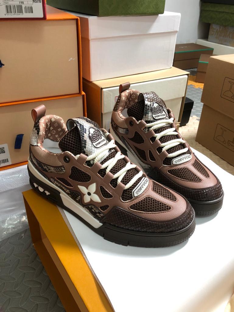 Louis Vuitton LV Trainer Skate Sneaker "Brown Snakeskin"