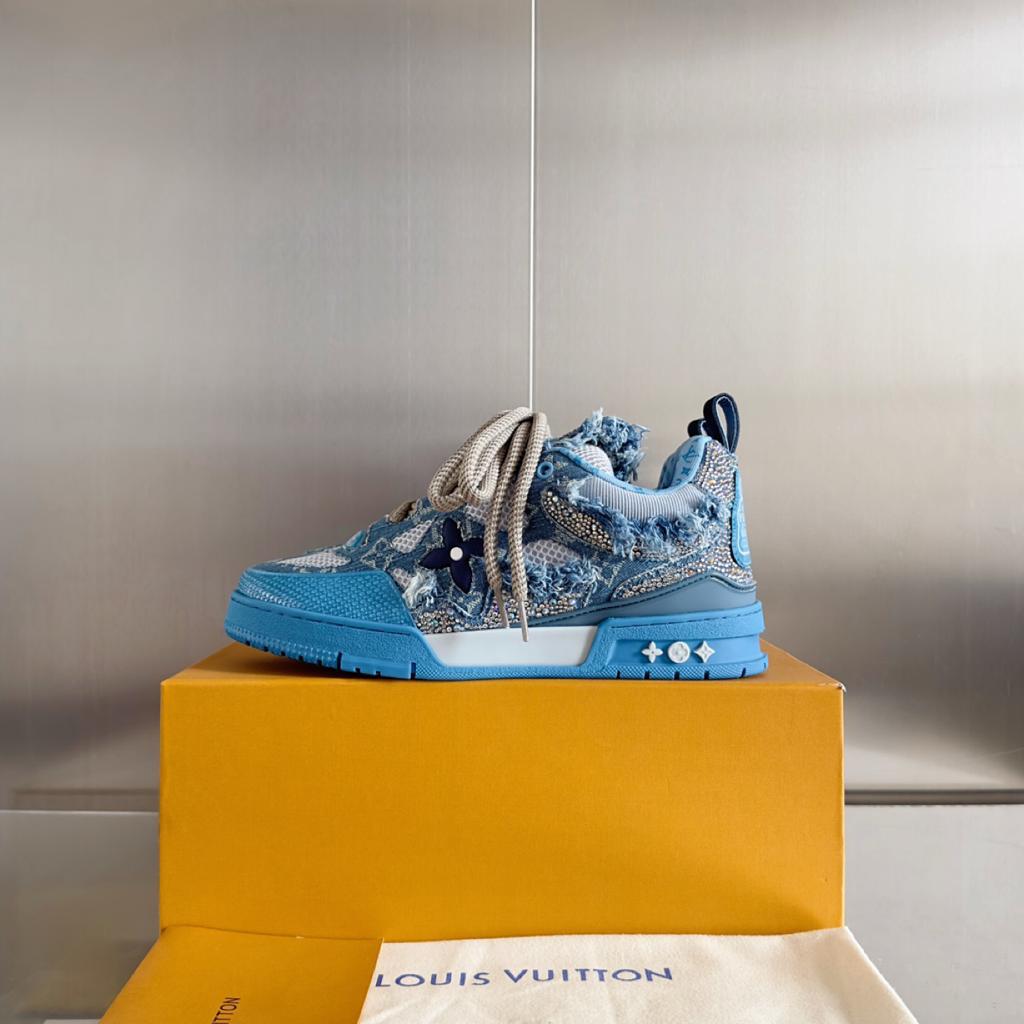 Louis Vuitton LV Skate Trainer "Blue Swarovski Monogram"