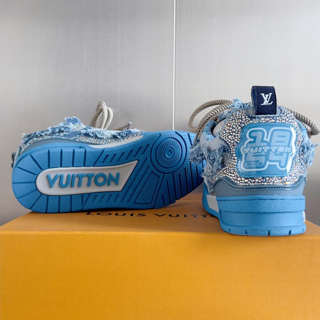 Louis Vuitton LV Skate Trainer "Blue Swarovski Monogram"