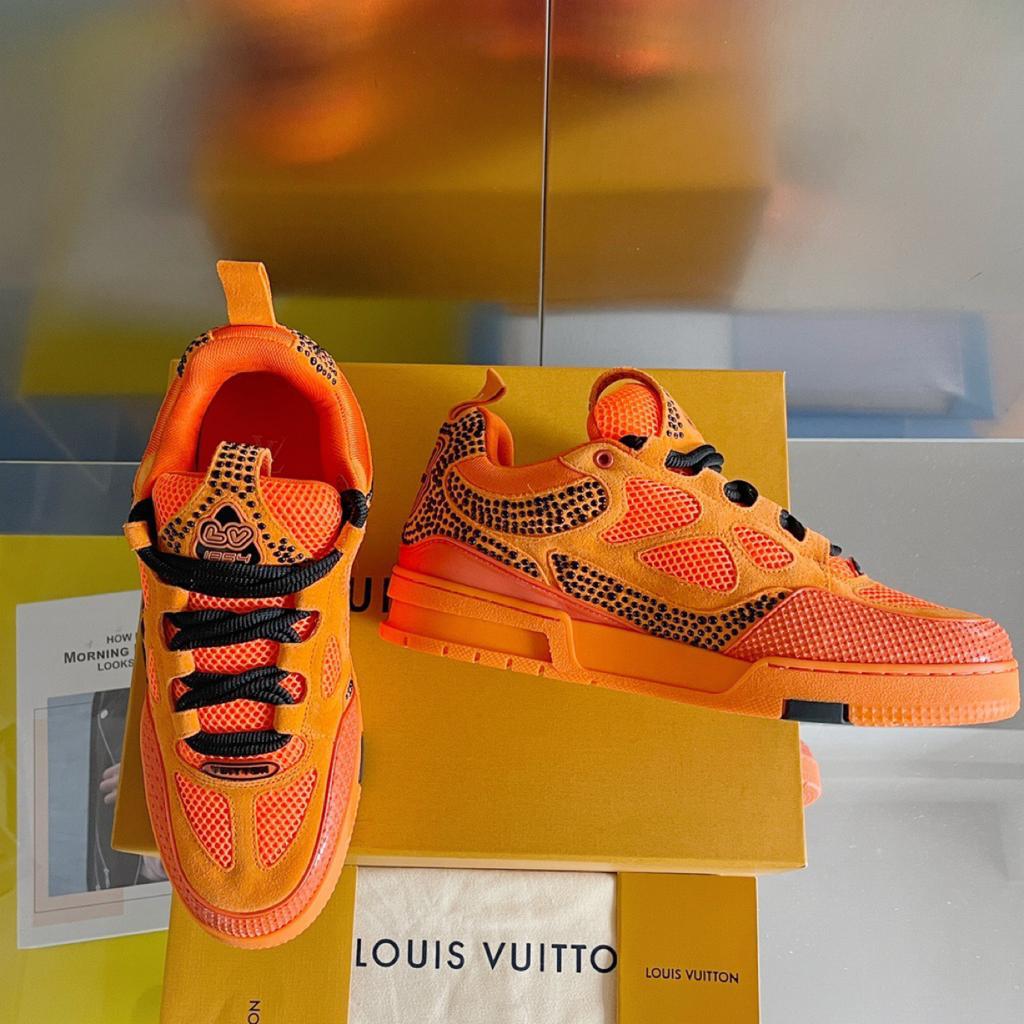 Louis Vuitton LV Trainer Skate Sneaker "Black Orange"