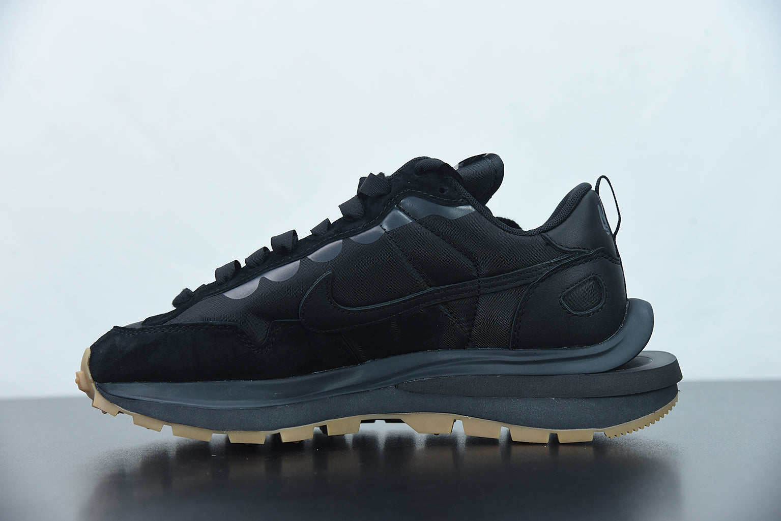 Nike x Sacai VaporWaffle Black and Gum