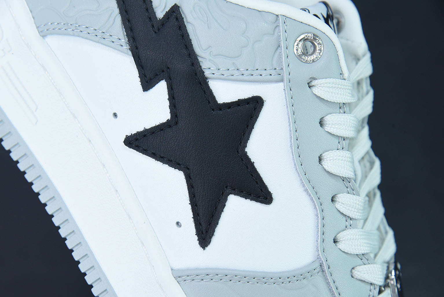 A Bathing Ape Bape Sta Low M2 "White Grey"