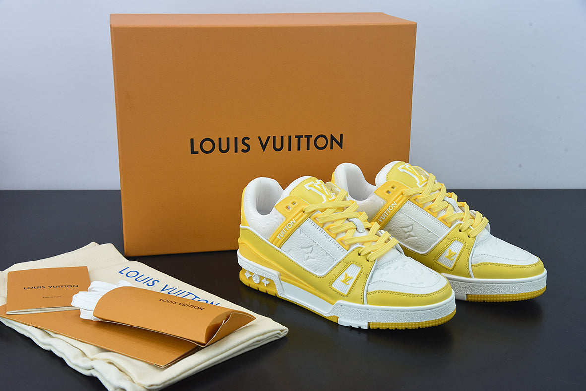 Louis Vuitton LV Trainer Yellow White Monogram