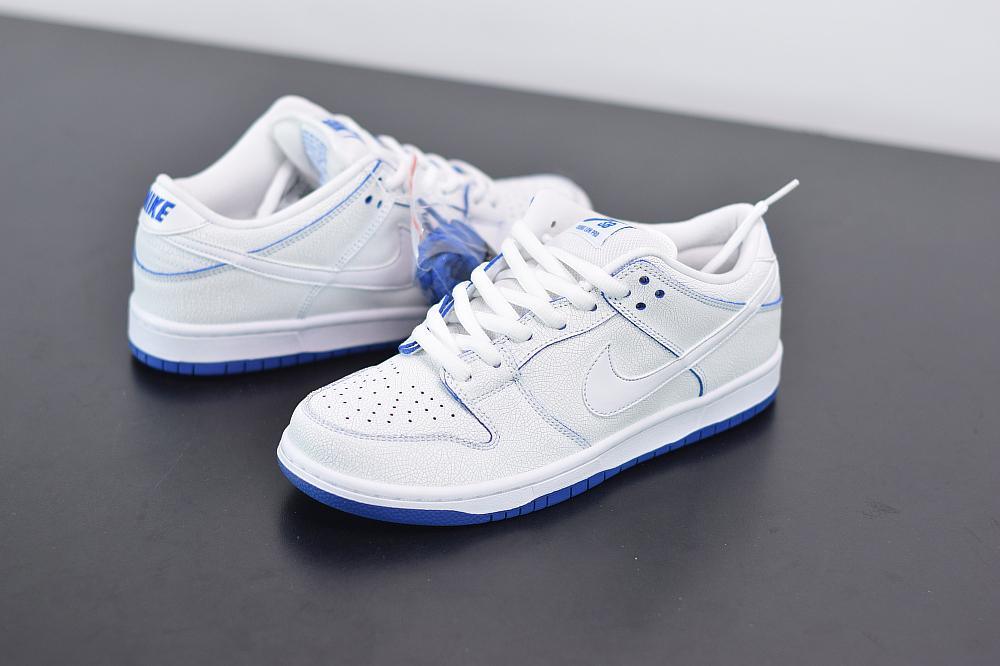 Nike SB Dunk Low Premium White Game Royal - loja.drophype