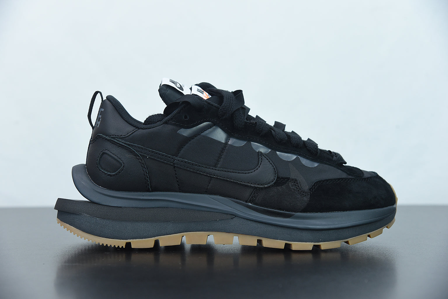 Nike x Sacai VaporWaffle Black and Gum